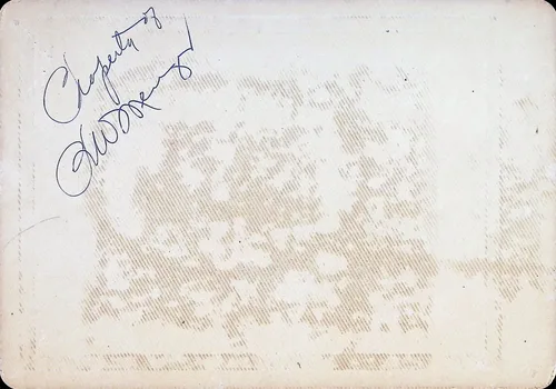 Verso with blue ink note — Verso of a mounted photograph showing faint show-through of the image. Blue ink cursive note in the upper left, largely illegible, appears to read "Chapulta [?] 87 [?]" with a signature beneath.